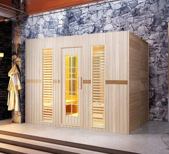 4-Person Indoor Far-Infrared Sauna - High-Quality Hemlock Wood 4-Person Indoor Far-Infrared Sauna - High-Quality Hemlock Wood