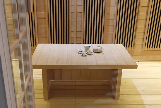 4-Person Indoor Far-Infrared Sauna - High-Quality Hemlock Wood