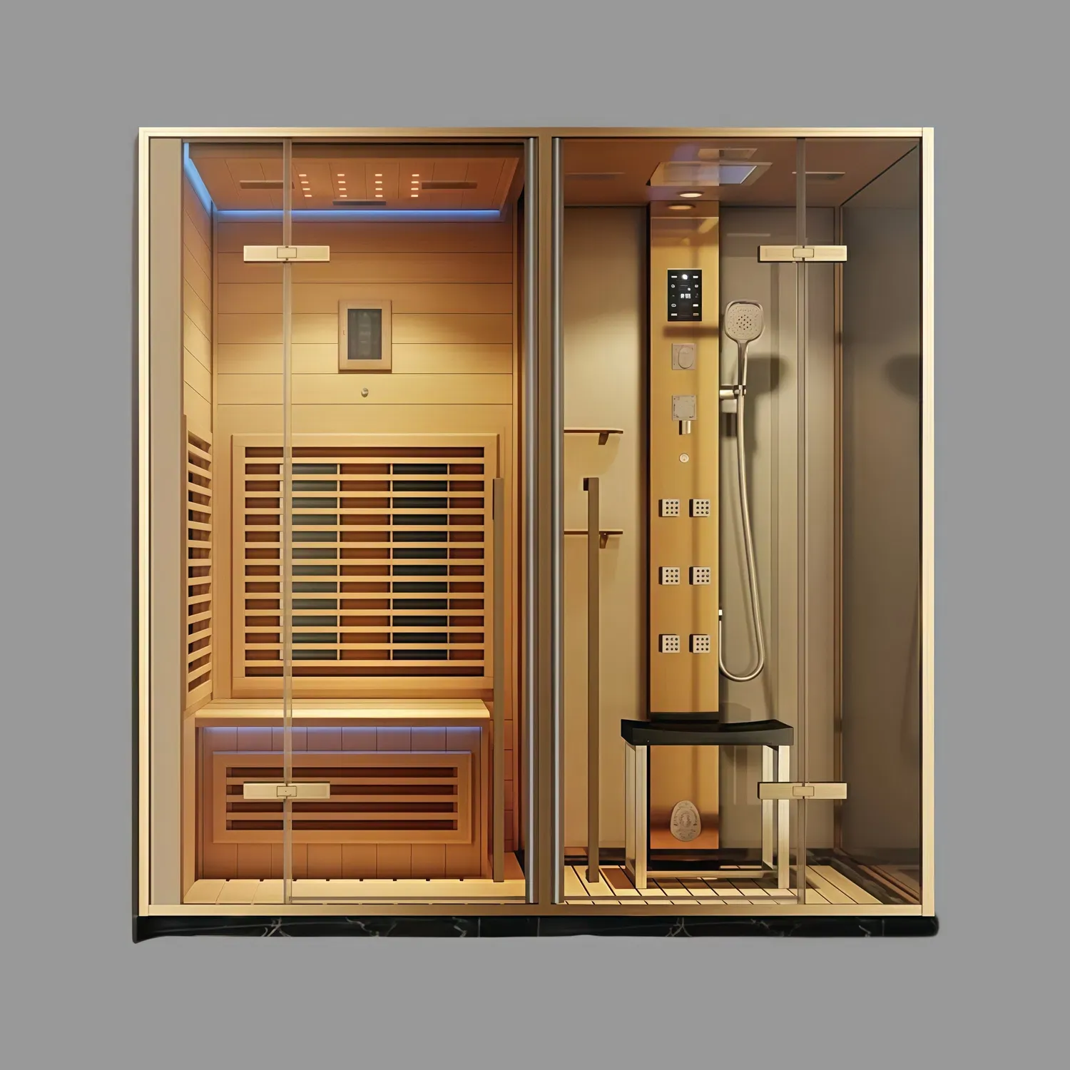 3-in-1 Multifunctional Sauna Shower Cabin