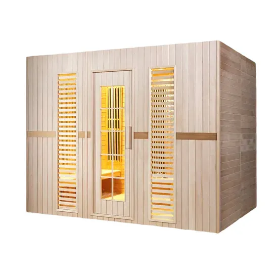 4-Person Indoor Far-Infrared Sauna - High-Quality Hemlock Wood