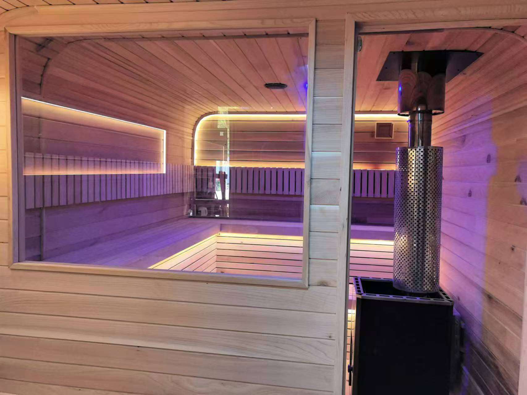 Outdoor Large-Scale Solid Wood Sauna