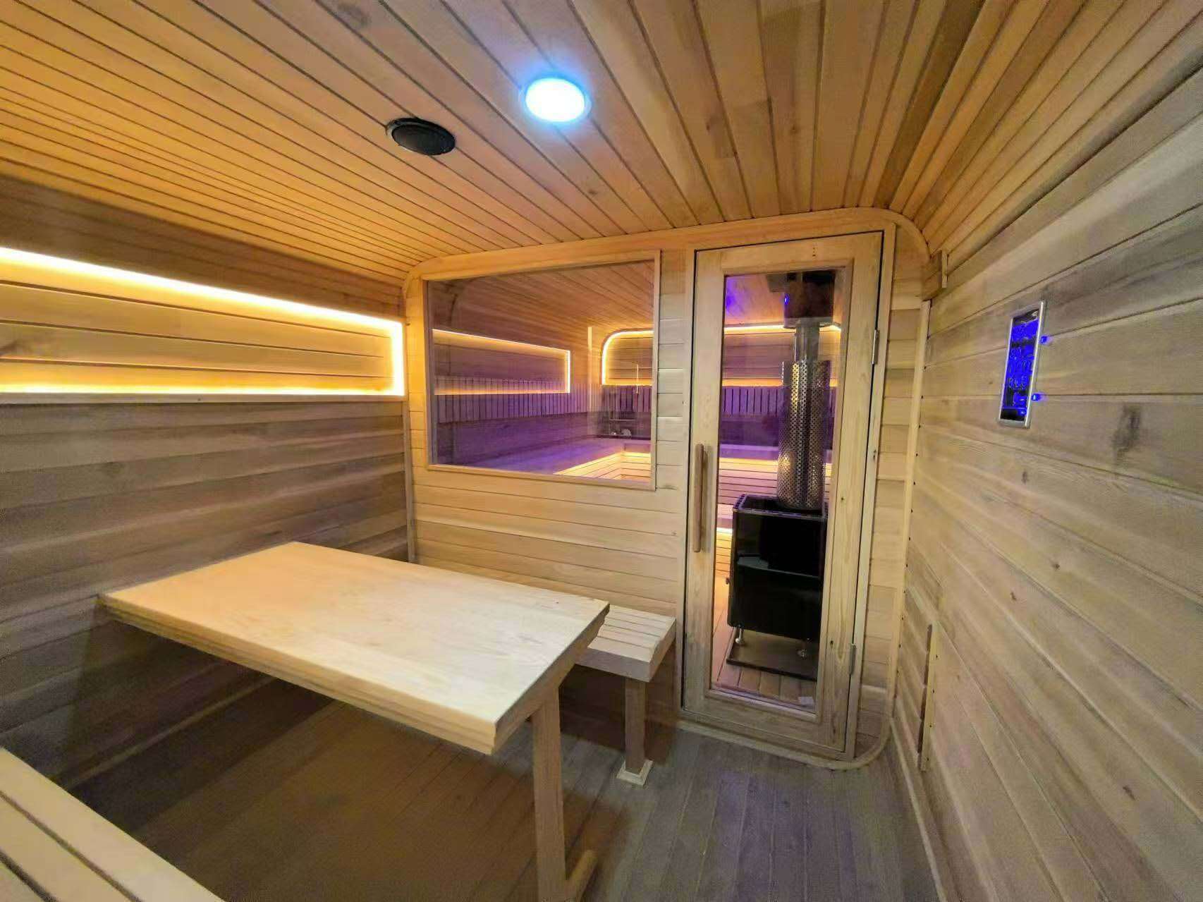 Outdoor Large-Scale Solid Wood Sauna