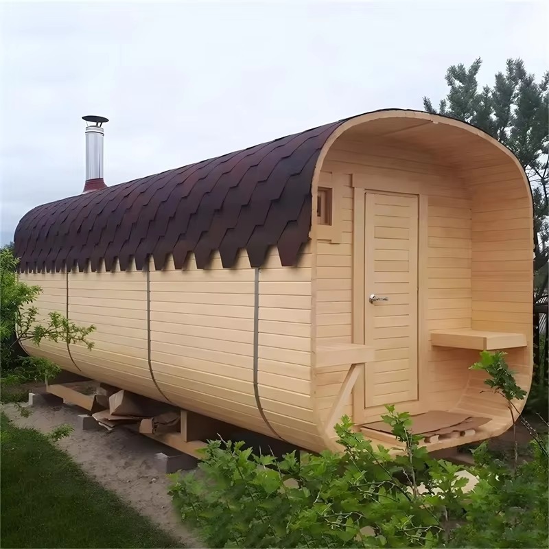 Outdoor Large-Scale Solid Wood Sauna